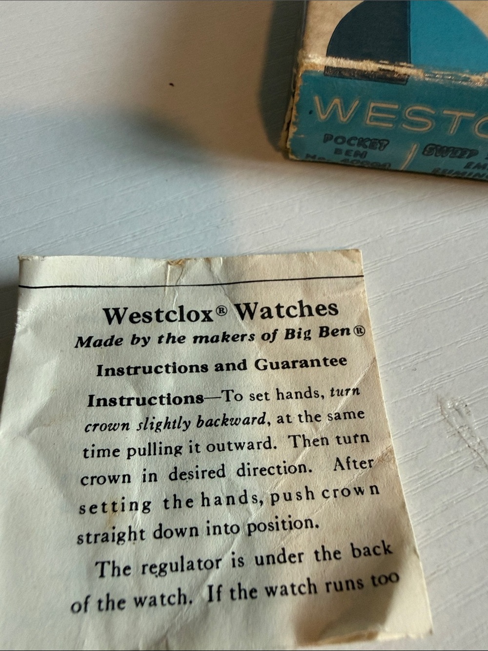 Westclox Vintage Pocket Watch with Green Dial - Picture 6 of 6
